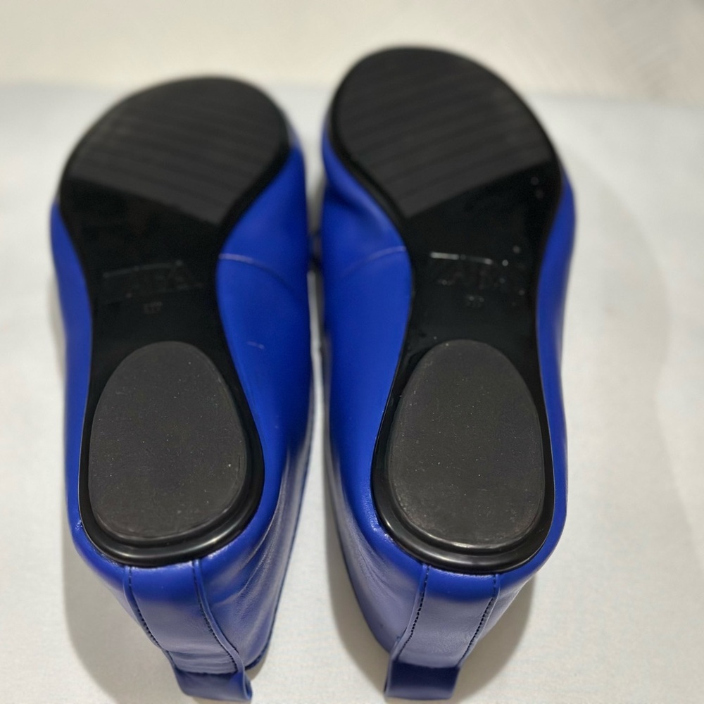 Zara Blue Flats with Bow Detail - Picture 6 of 8